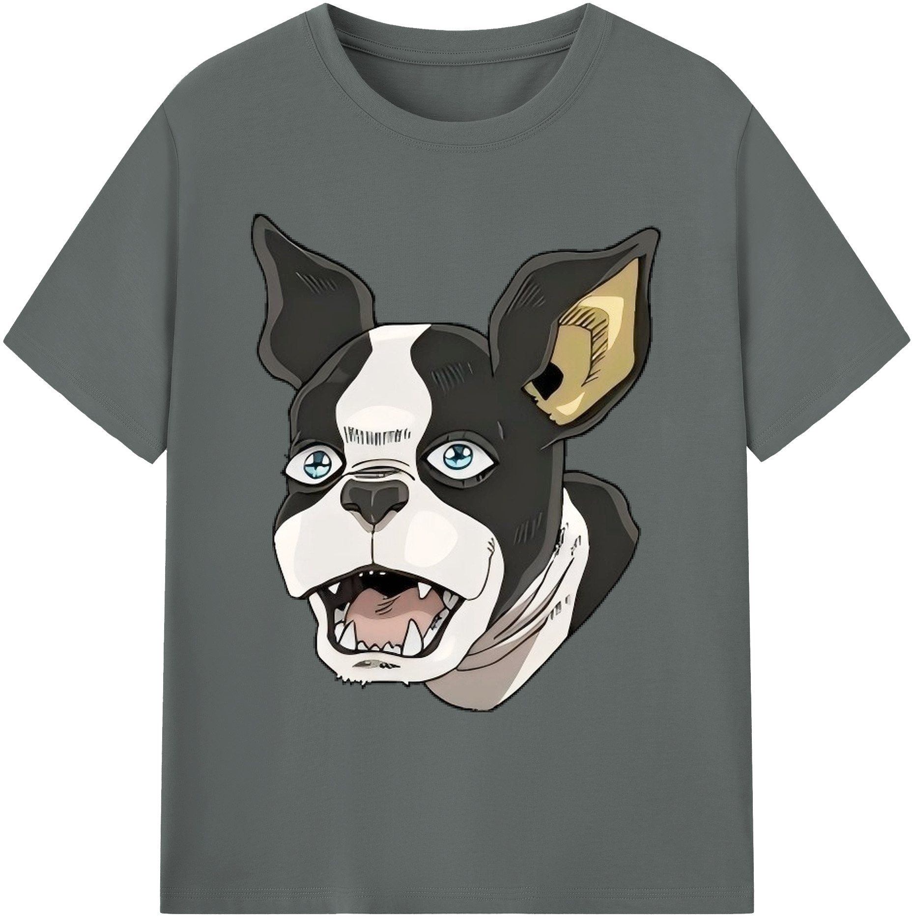 （画像用） ジョジョの奇妙な冒険 イギー JoJo's Bizarre Adventure Iggy 綿100％ メンズ半袖Tシャツ｜肌触りやわらか＆通気性